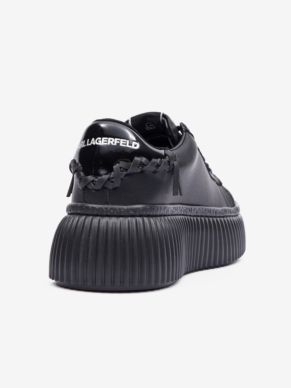Karl Lagerfeld Sneakers da donna in pelle nera KARL LAGERFELD