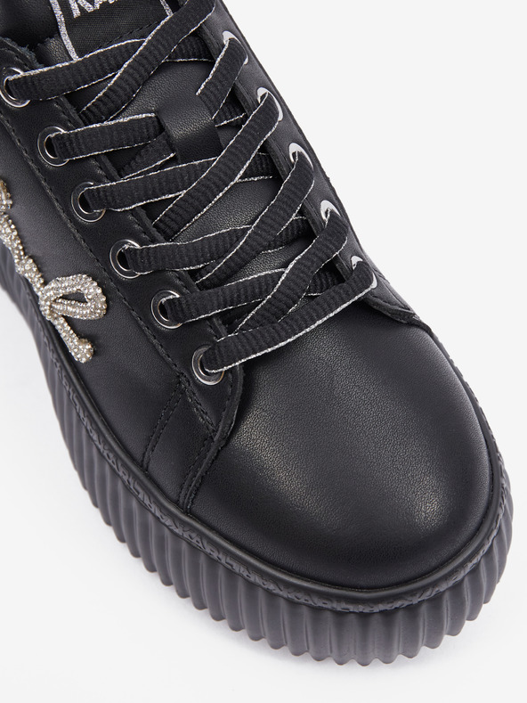 Karl Lagerfeld Sneakers da donna in pelle nera KARL LAGERFELD