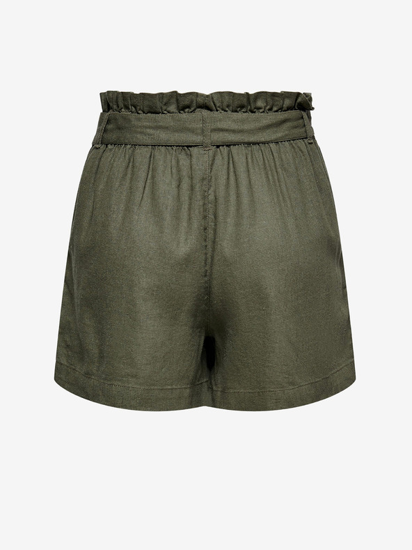 Jacqueline de Yong JDY Say Pantaloncini di lino color kaki