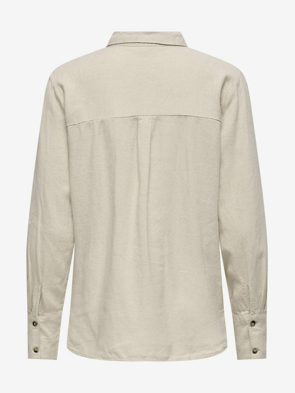 Jacqueline de Yong Camicia di lino beige da donna JDY Say