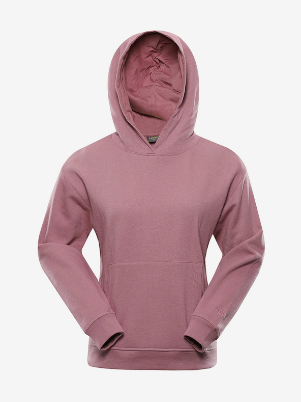 NAX Felpa con cappuccio basic rosa antico da donna NAX Geoca
