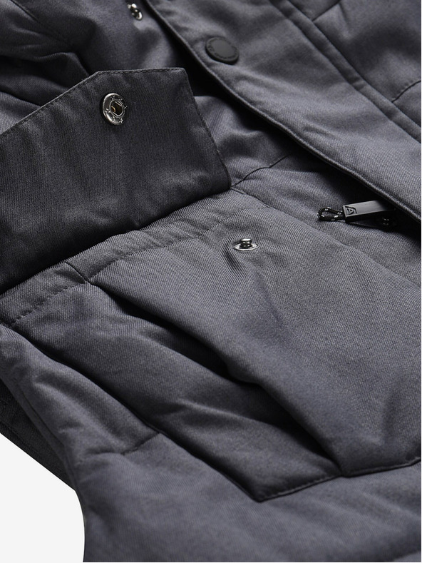 ALPINE PRO Parka invernale grigio scuro da uomo con membrana ALPINE PRO HARD