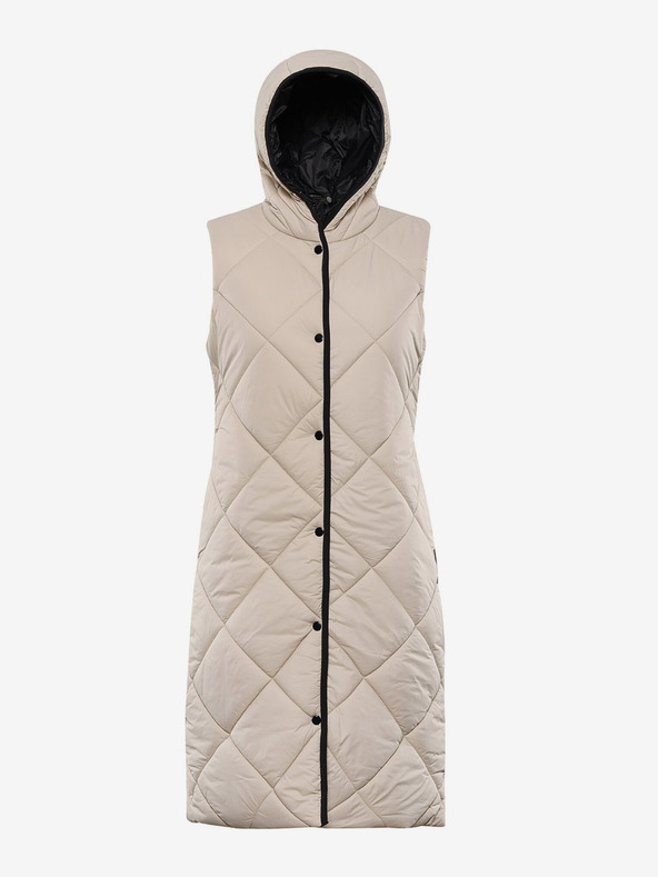 NAX Gilet invernale trapuntato da donna color crema NAX ELEDA