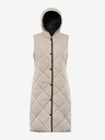 NAX Gilet invernale trapuntato da donna color crema NAX ELEDA