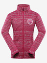 ALPINE PRO Maglione rosa scuro con zip da bambina ALPINE PRO ZEGO