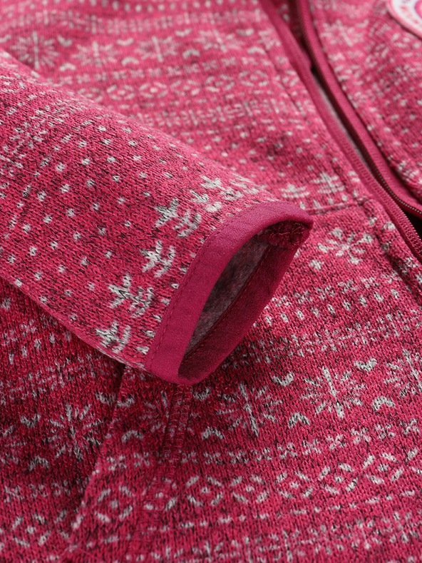 ALPINE PRO Maglione rosa scuro con zip da bambina ALPINE PRO ZEGO
