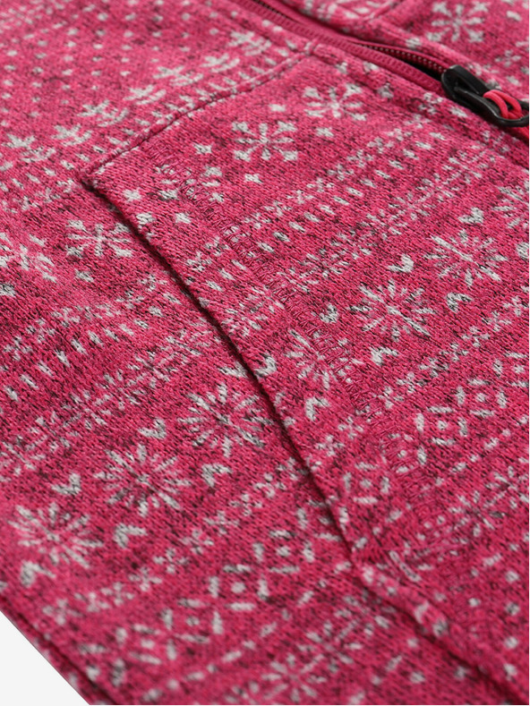 ALPINE PRO Maglione rosa scuro con zip da bambina ALPINE PRO ZEGO