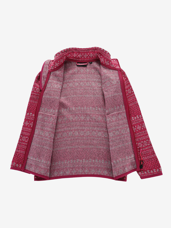 ALPINE PRO Maglione rosa scuro con zip da bambina ALPINE PRO ZEGO