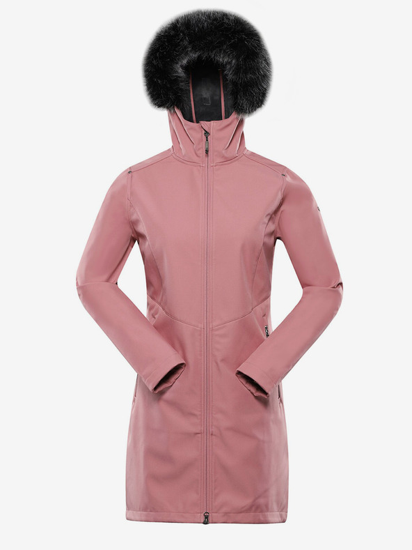 ALPINE PRO Cappotto softshell rosa da donna con cappuccio ALPINE PRO IBORA