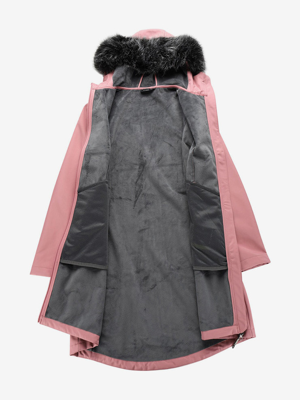 ALPINE PRO Cappotto softshell rosa da donna con cappuccio ALPINE PRO IBORA