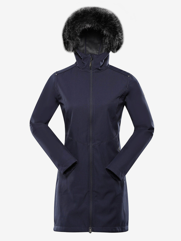 ALPINE PRO Cappotto softshell da donna blu scuro con cappuccio ALPINE PRO IBORA