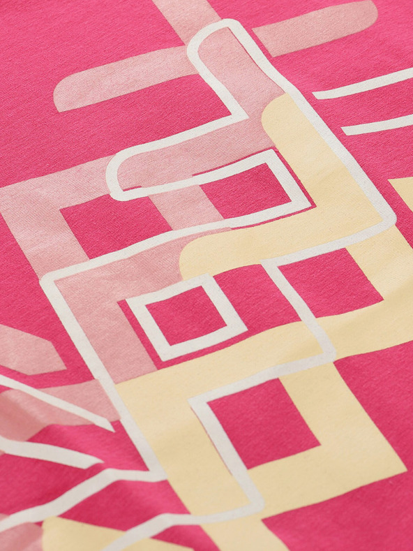 NAX Maglietta rosa scuro stampata per bambina NAX ILBO