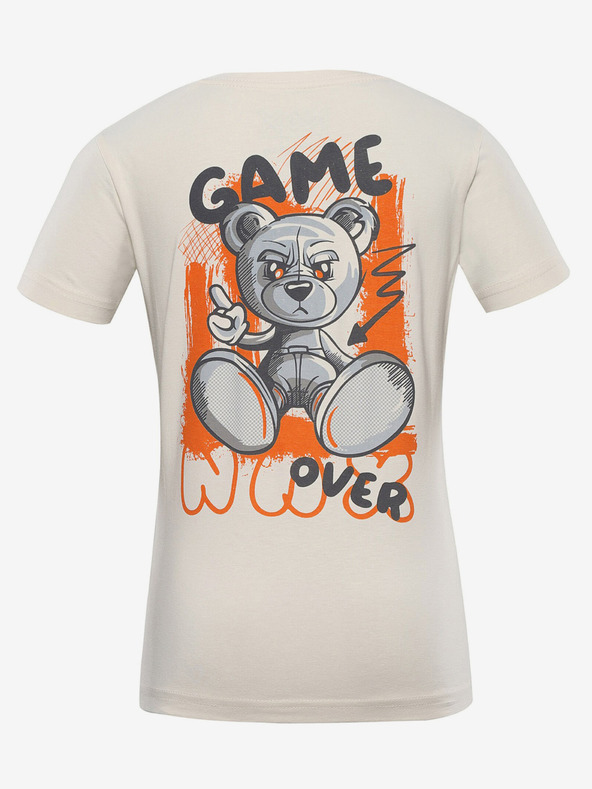 NAX Maglietta per bambini color crema con stampa sul retro NAX ZALDO