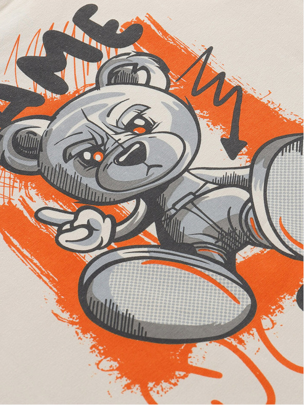 NAX Maglietta per bambini color crema con stampa sul retro NAX ZALDO