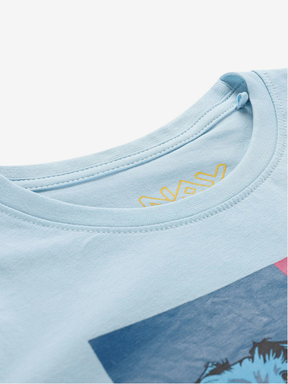 NAX Maglietta azzurra per bambini stampata NAX ZALDO