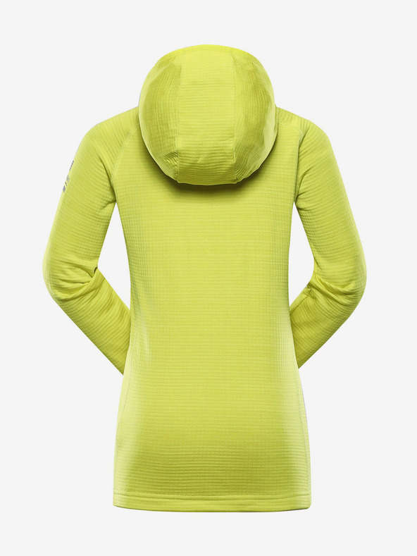 ALPINE PRO Felpa funzionale per bambini verde neon ALPINE PRO Gorfo