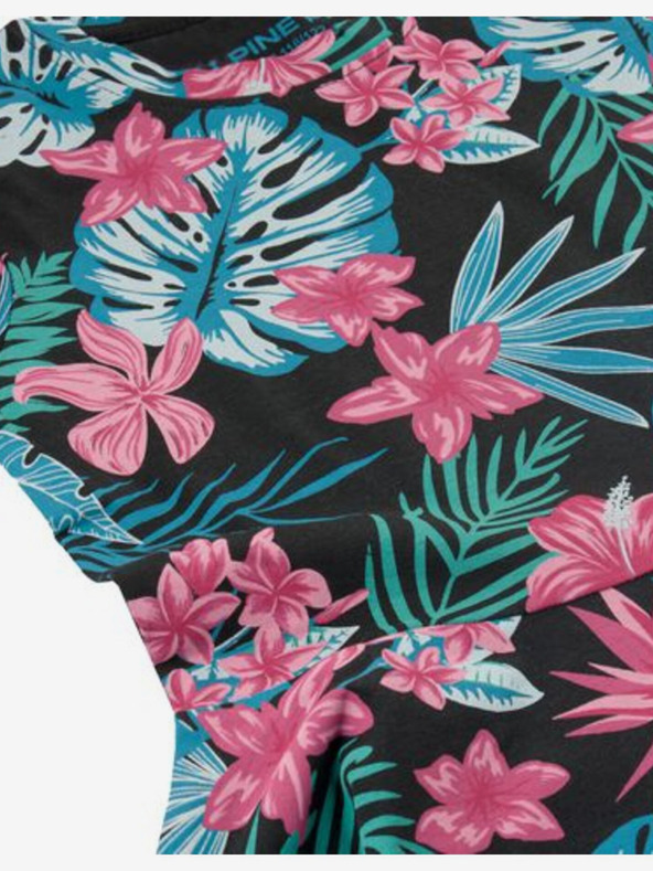 ALPINE PRO Vestito floreale rosa e verde per bambina ALPINE PRO Drimo