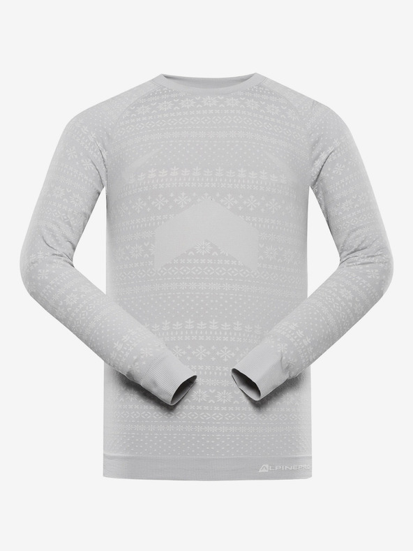 ALPINE PRO Intimo da uomo ad asciugatura rapida - camicia ALPINE PRO AMBOS grigio chiaro