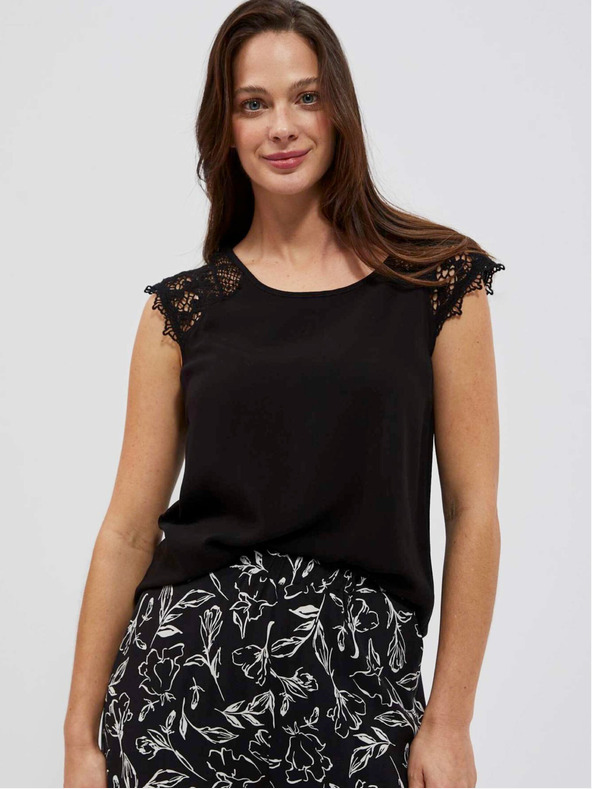 Moodo Camicia lunga nera da donna Moodo