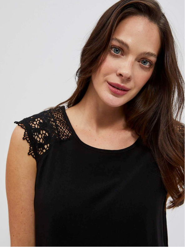 Moodo Camicia lunga nera da donna Moodo