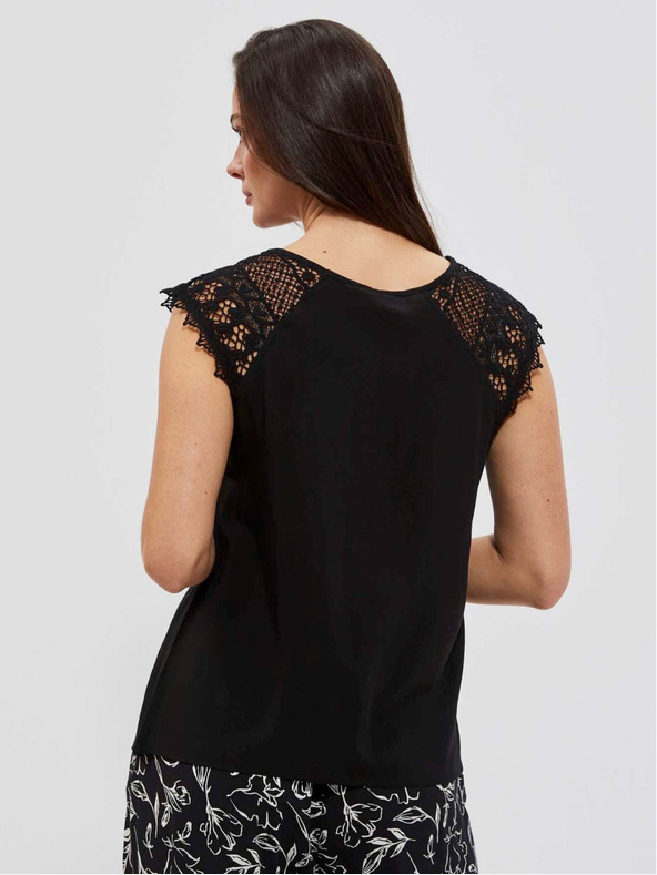 Moodo Camicia lunga nera da donna Moodo