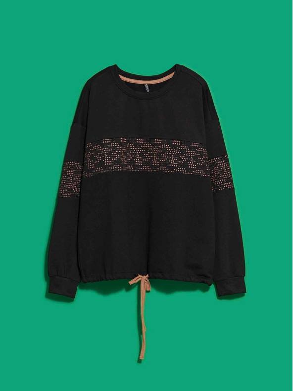 Moodo Felpa nera da donna Moodo