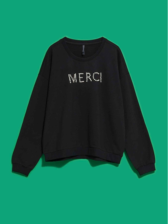 Moodo Felpa nera da donna Moodo