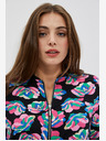 Moodo Bomber nero stampato da donna Moodo