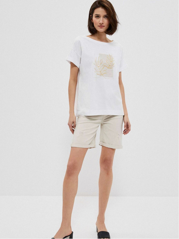 Moodo Pantaloncini da donna beige Moodo