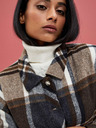 Moodo Moodo Giacca camicia a quadri donna grigio e marrone