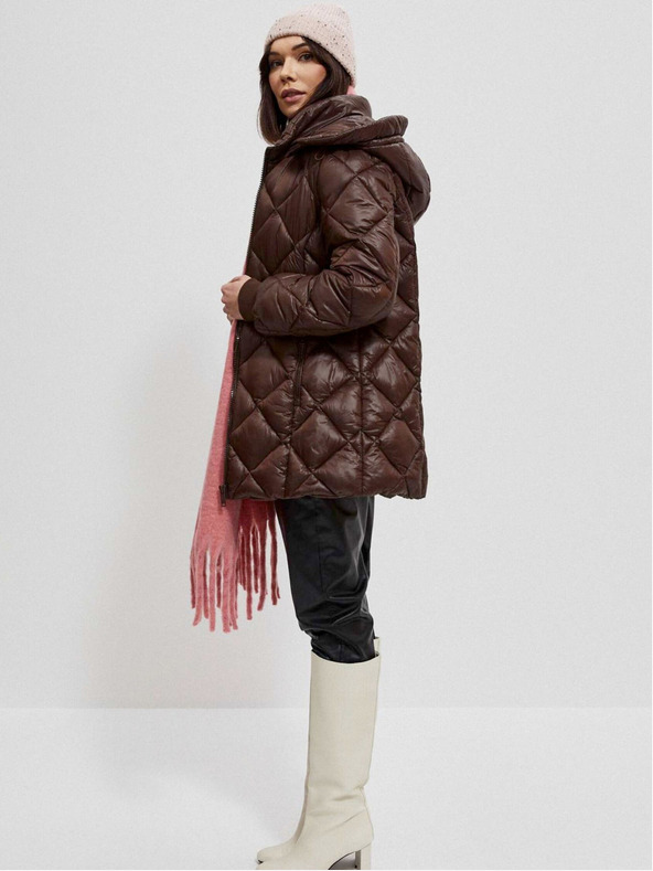Moodo Giacca trapuntata marrone da donna Moodo