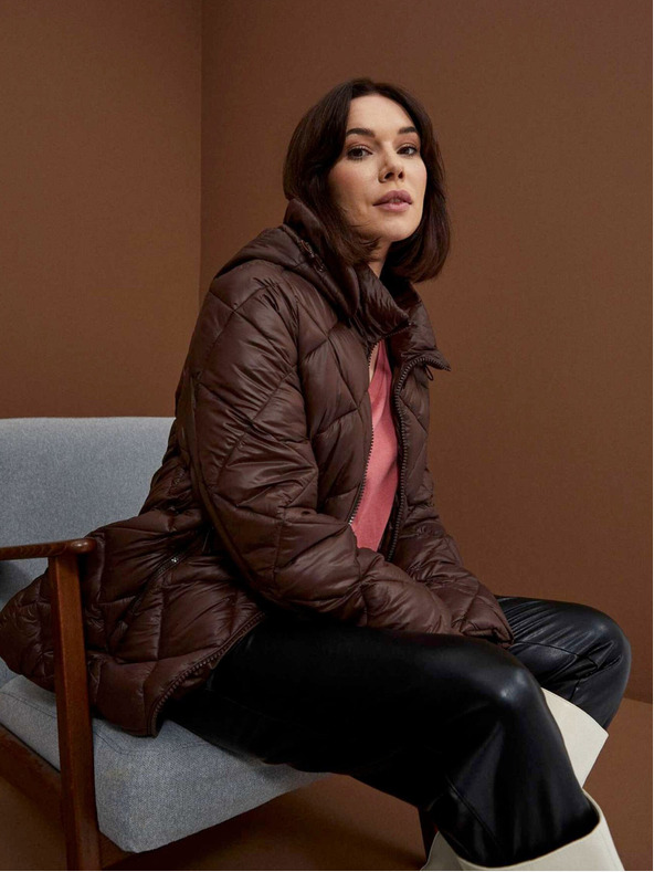 Moodo Giacca trapuntata marrone da donna Moodo