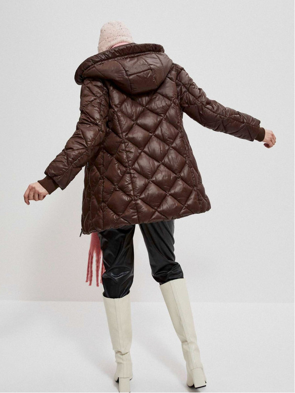 Moodo Giacca trapuntata marrone da donna Moodo