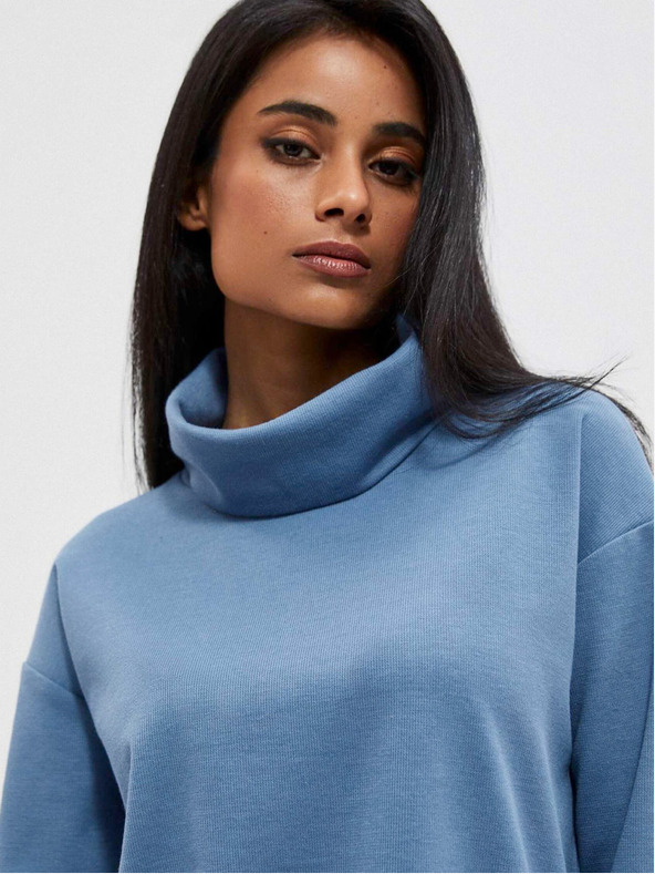 Moodo Felpa con cappuccio blu da donna Moodo