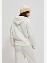 Moodo Felpa con cappuccio bianca da donna Moodo
