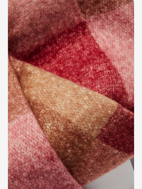 Moodo Sciarpa a quadri da donna rosa Moodo