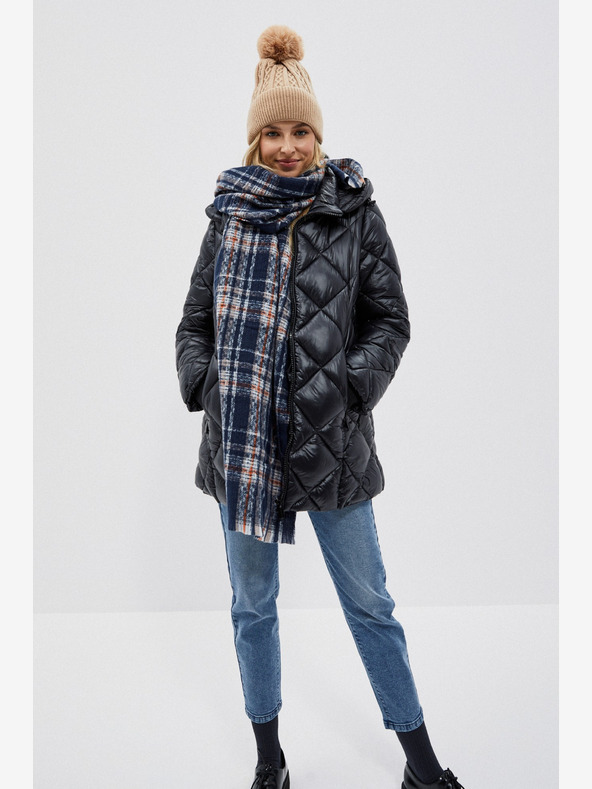 Moodo Sciarpa a quadri da donna blu Moodo