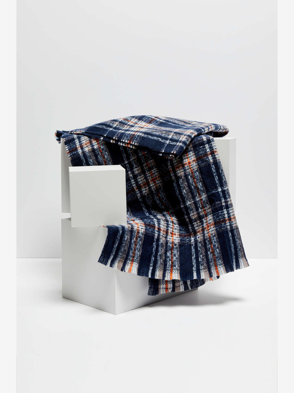 Moodo Sciarpa a quadri da donna blu Moodo