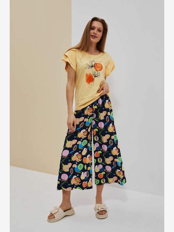 Moodo Camicia gialla stampata Moodo