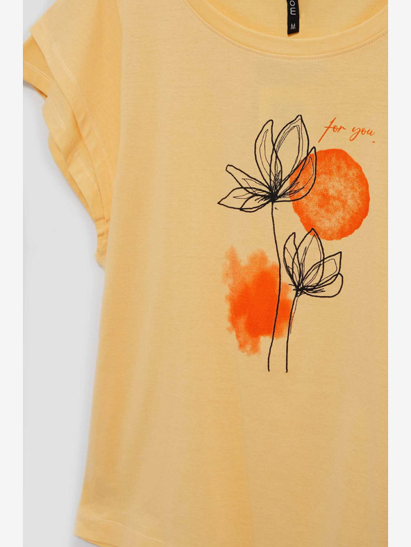 Moodo Camicia gialla stampata Moodo