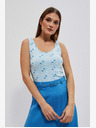 Moodo Canotta azzurra stampata Moodo