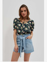 Moodo Camicetta floreale blu scuro Moodo
