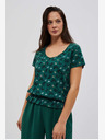 Moodo Camicetta verde a fantasia Moodo