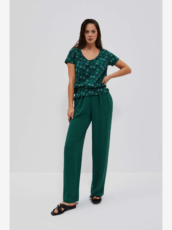 Moodo Camicetta verde a fantasia Moodo