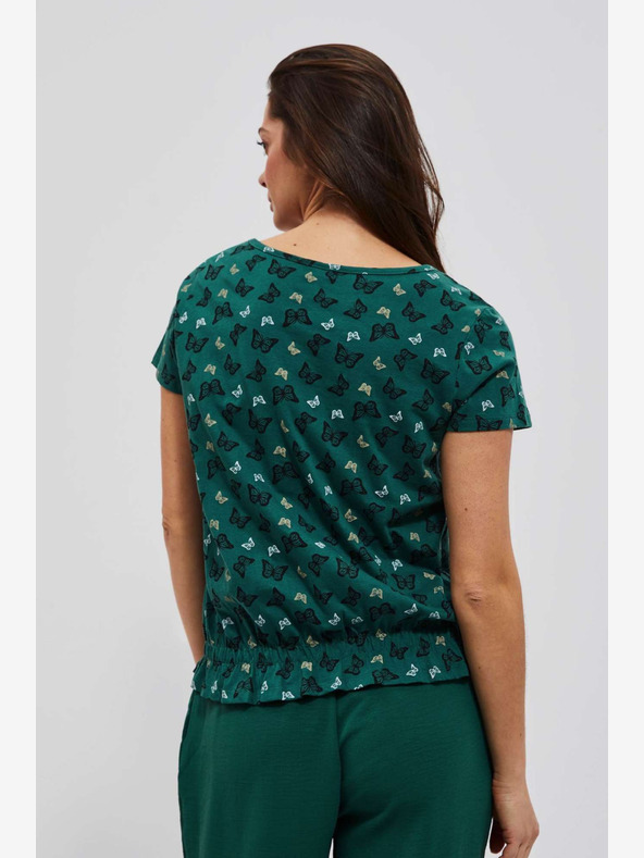 Moodo Camicetta verde a fantasia Moodo