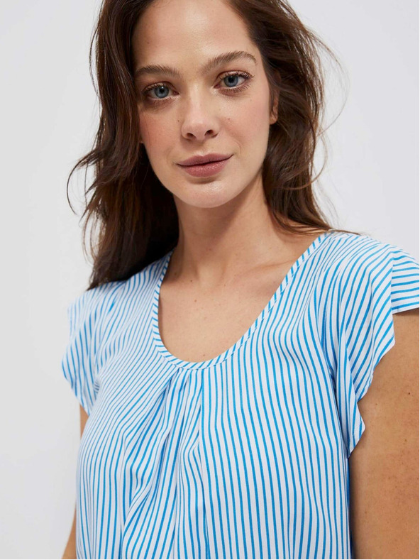 Moodo Camicetta a righe bianche e blu Moodo