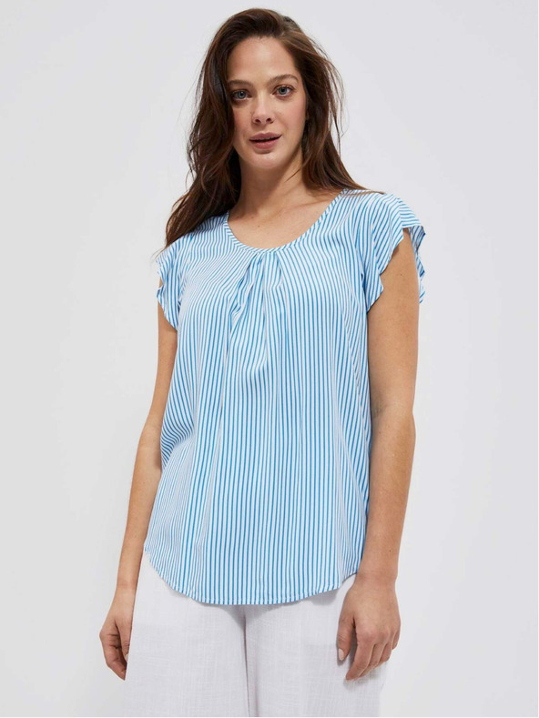 Moodo Camicetta a righe bianche e blu Moodo