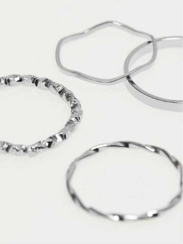 Moodo Set di anelli sottili in argento Moodo