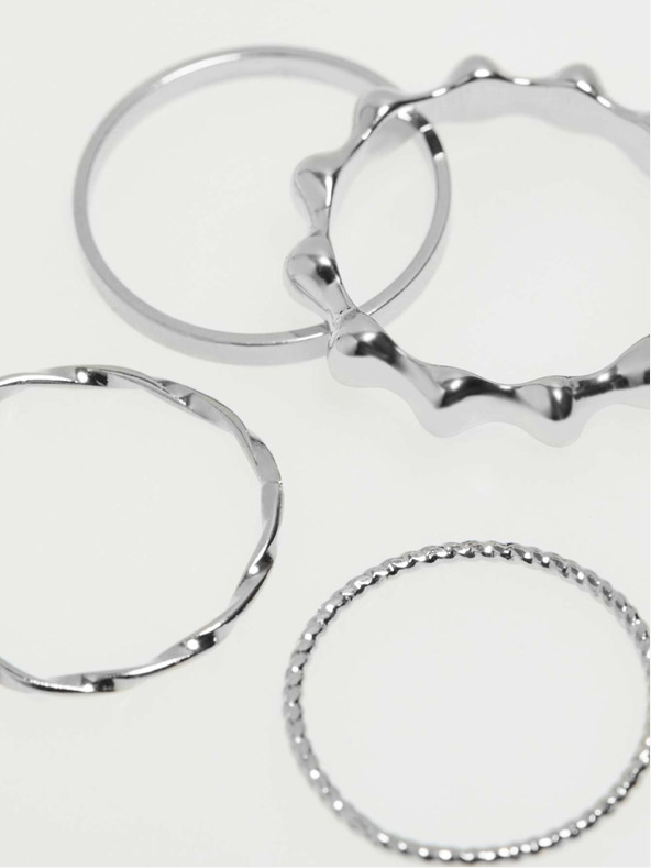 Moodo Set di anelli sottili in argento Moodo