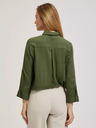 Moodo Camicetta kaki con tasche e maniche lunghe Moodo